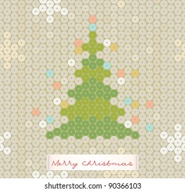 Seamless pattern with christmas tree