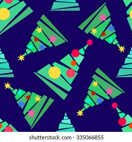seamless pattern with christmas tree 9