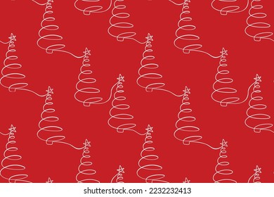 Seamless pattern of Christmas tree. Abstract forest trees. Cute vector pattern with trees for textiles, packaging, Wallpaper, covers.