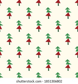 seamless pattern, christmas tree art surface design for fabric scarf and decor
