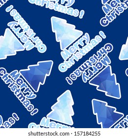 Seamless  pattern with Christmas tree of geometric shapes.