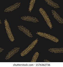 Seamless pattern with Christmas Tree hand drawn art design vector illustration.