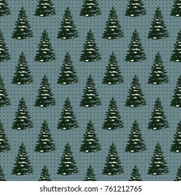 Patrón de árbol de Navidad sin inconvenientes, textil festivo moderno y creativo, envolvimiento de regalo, diseño de arte mural, patrón festivo navideño, bosque escandinavo de invierno 