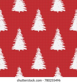 Patrón de árbol de Navidad sin inconvenientes, textil festivo moderno y creativo, envolvimiento de regalo, diseño de arte mural, patrón festivo navideño, bosque escandinavo de invierno 