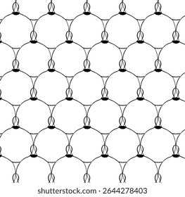 Sem emenda padrão de brinquedos de árvore de Natal. Branco impresso bolas Vetor gráfico linha tinta ilustração. Design de revestimento de papel de parede papel de parede capa têxtil. Para logotipo, web, pacote, adesivo.
