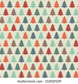 Seamless pattern of Christmas tree. Vector, EPS 8.