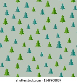 Seamless pattern with christmas tree. Vector illustration