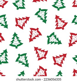Seamless pattern Christmas tree vector illustration