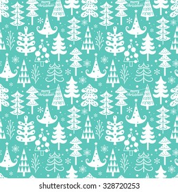 Seamless pattern with Christmas tree. Vector illustration