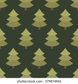 seamless pattern. Christmas tree. vector illustration