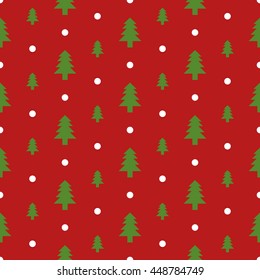 Seamless pattern of Christmas tree. Vector illustration