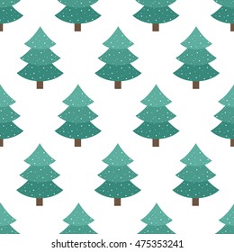 seamless pattern. Christmas tree. vector illustration