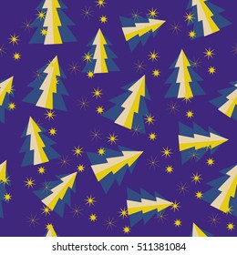 Seamless pattern of Christmas tree. Vector, EPS 10. 