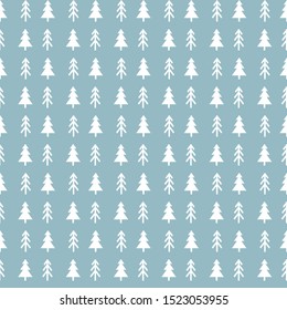 Seamless pattern with Christmas tree for winter holidays design. Happy New Year vector minimal background