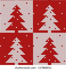 Seamless pattern with Christmas trees