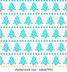 Seamless pattern with christmas trees