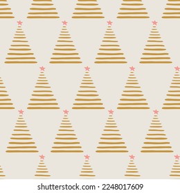 Seamless pattern with Christmas trees 