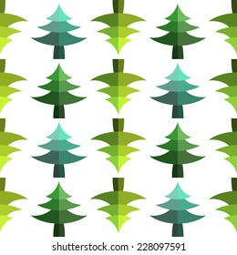 Seamless pattern with Christmas trees