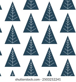 seamless pattern with christmas trees