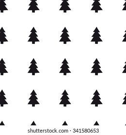 Seamless pattern with Christmas trees
