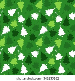 Seamless pattern with Christmas trees