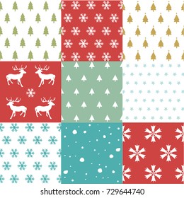 Patrón sin foco con árboles de Navidad