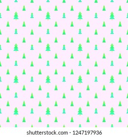 Seamless pattern with christmas trees. Abstract geometric wallpaper. Print for textiles, fabrics, polygraphy, posters. Greeting cards