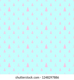 Seamless pattern with christmas trees. Abstract geometric wallpaper. Print for textiles, fabrics, polygraphy, posters. Greeting cards