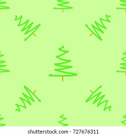 Seamless pattern with christmas trees. Abstract geometric wallpaper. Geometric art. Green christmas trees. Print for textiles, fabrics, polygraphy, posters. Greeting cards. Natural texture