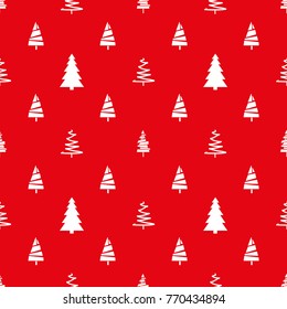 Seamless pattern with christmas trees. Abstract geometric wallpaper. Geometric art. Christmas trees. Print for textiles, fabrics, polygraphy, posters, t-shirts. Greeting cards. Bright texture