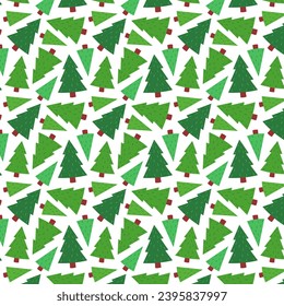 Seamless pattern Christmas trees in flat style. Seamless Christmas Pattern Vector