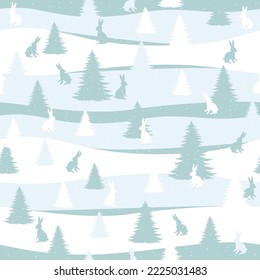Patrón sin foco con árboles de Navidad y arenas. Navidad y Año Nuevo. Fondo vectorial creativo para tela, textil, papel tapiz de vivero.