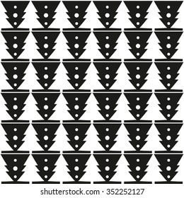 Seamless pattern with Christmas trees; New Year's background