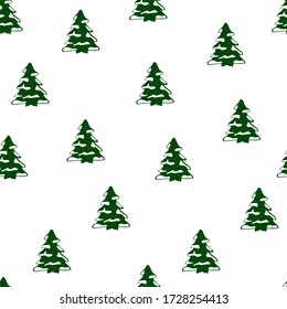 Seamless pattern  with Christmas trees. Vector illustration with Christmas elements.