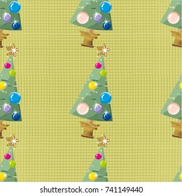 Seamless pattern with Christmas trees Vector Illustration EPS8