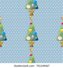 Seamless pattern with Christmas trees Vector Illustration EPS8