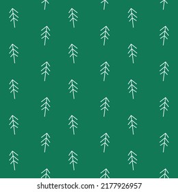 Nahtlose Muster mit Weihnachtsbäumen, Wintermuster mit Weihnachtsbäumen, Winter-Muster