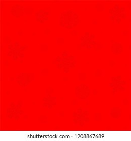 Seamless pattern for Christmas. Various small snowflakes on background in red colors. Vector graphic illustration.