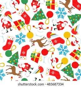 seamless pattern Christmas in vector format eps10