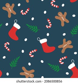 Seamless Musterung Weihnachten Winter festliche Komposition für 3D dekorative Design-Objekte, Happy New Year. Vektorgrafik