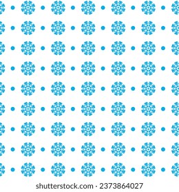 Seamless pattern of Christmas winter snowflakes, vector background.
