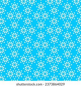 Seamless pattern of Christmas winter snowflakes, vector background.