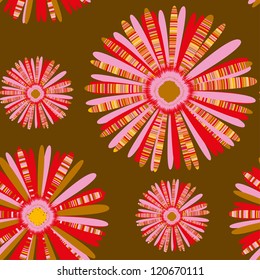 seamless pattern with Chrysanthemum flowers