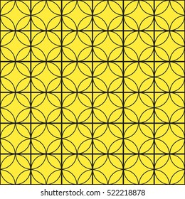 Seamless pattern with circle. Abstract background. Vector illustration. Pattern for the wrapping, home decor, website, brochures and presentations in a modern style and yellow color