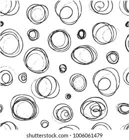 Seamless Pattern circle background Vector illustrator abstract hand drawing
