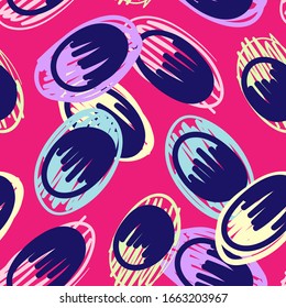 Seamless pattern with circle blots.