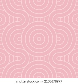 Seamless pattern with circle elements. Geometric grid with abstract  round shapes. EPS 8 stock vector.