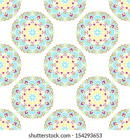 Seamless Pattern With Circle Ethnic Ornament Seamless Pattern With Circle Ethnic Ornament
