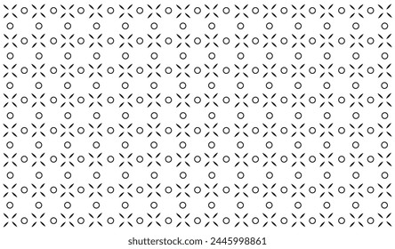 Seamless pattern with a circle and the Flower leaf on a white background