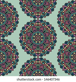 Seamless Pattern With Ã?Â�Ã?Â¡oloured Circle Ornament